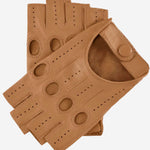 Rossana (vac) - Italian fingerless lambskin leather driving gloves - Leather Gloves Online - Luxury Leather Gloves - 1