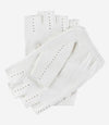 Rossana (white) - Italian fingerless lambskin leather driving gloves - Leather Gloves Online - Luxury Leather Gloves - 2