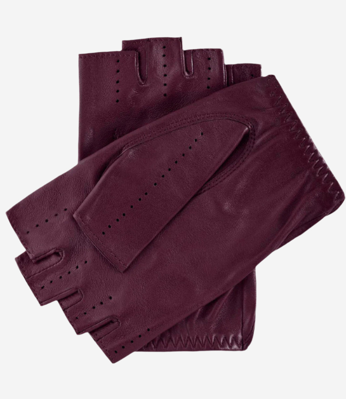Rossana (xb) - Italian fingerless lambskin leather driving gloves - Leather Gloves Online - Luxury Leather Gloves - 2