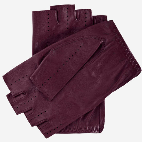 Rossana (xb) - Italian fingerless lambskin leather driving gloves - Leather Gloves Online - Luxury Leather Gloves - 2