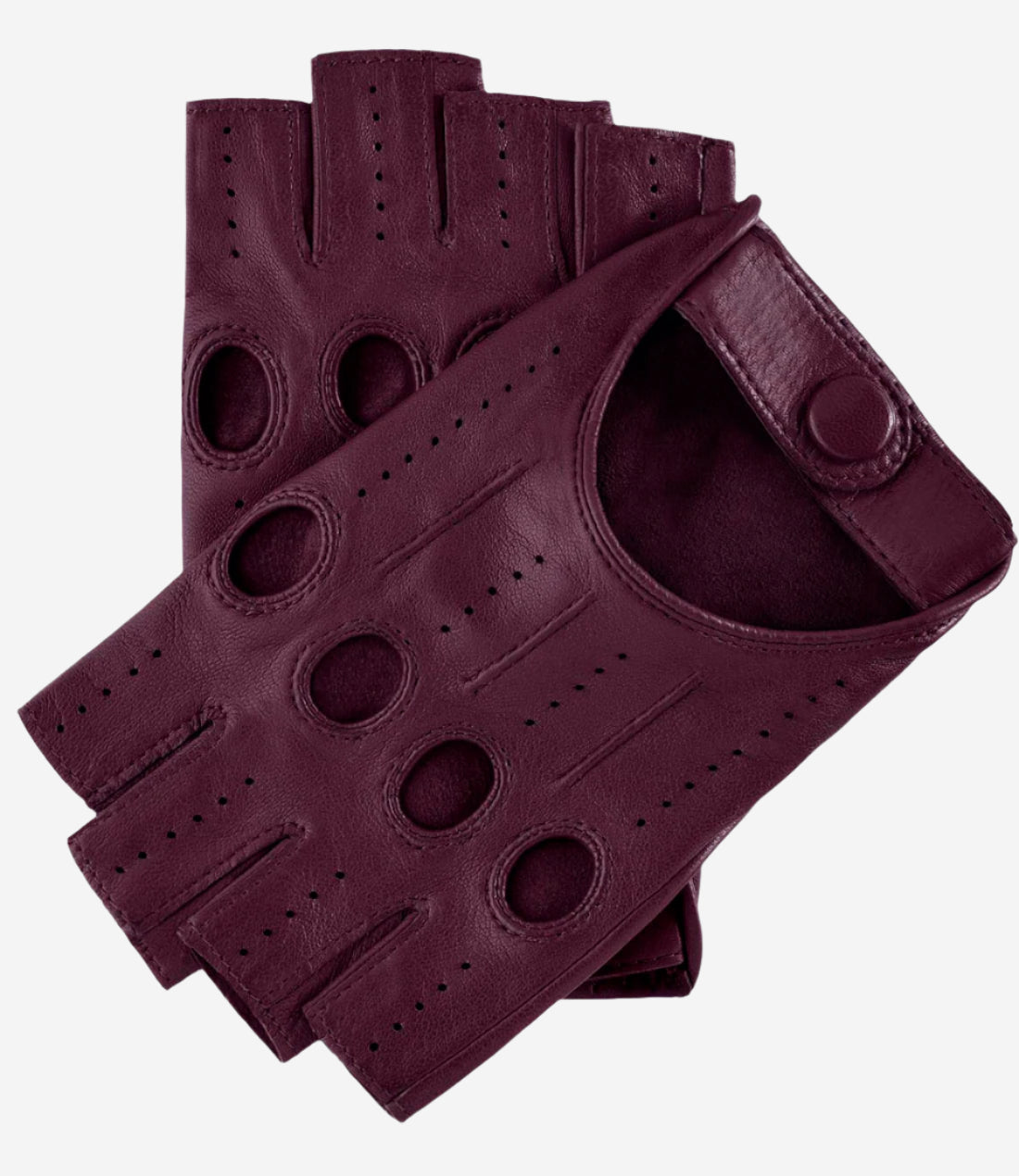 Rossana (xb) - Italian fingerless lambskin leather driving gloves - Leather Gloves Online - Luxury Leather Gloves - 1