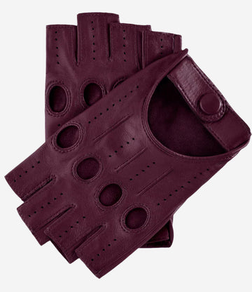 Rossana (xb) - Italian fingerless lambskin leather driving gloves - Leather Gloves Online - Luxury Leather Gloves - 1