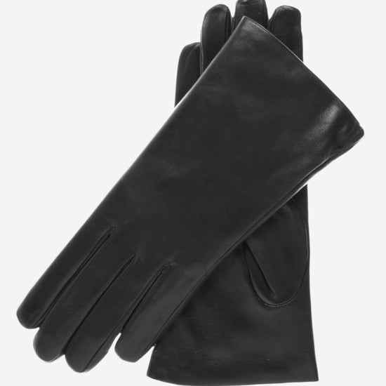 ER4003 (black) - Women's Italian Rabbit Fur Gloves - Leather Gloves Online - Luxury Leather Gloves - 2