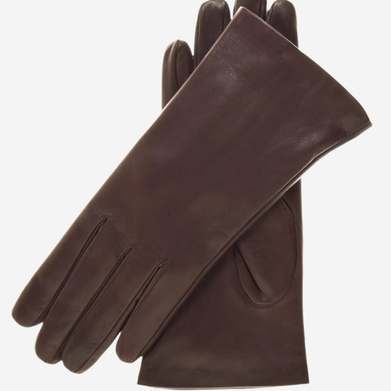 ER4003 (brown) - Women's Italian Rabbit Fur Gloves  - Leather Gloves Online - Luxury Leather Gloves - 2