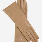 FC02W4 (beige) - Italian "4 Button Length" Cashmere Lined Leather Gloves - Leather Gloves Online - Luxury Leather Gloves - 1