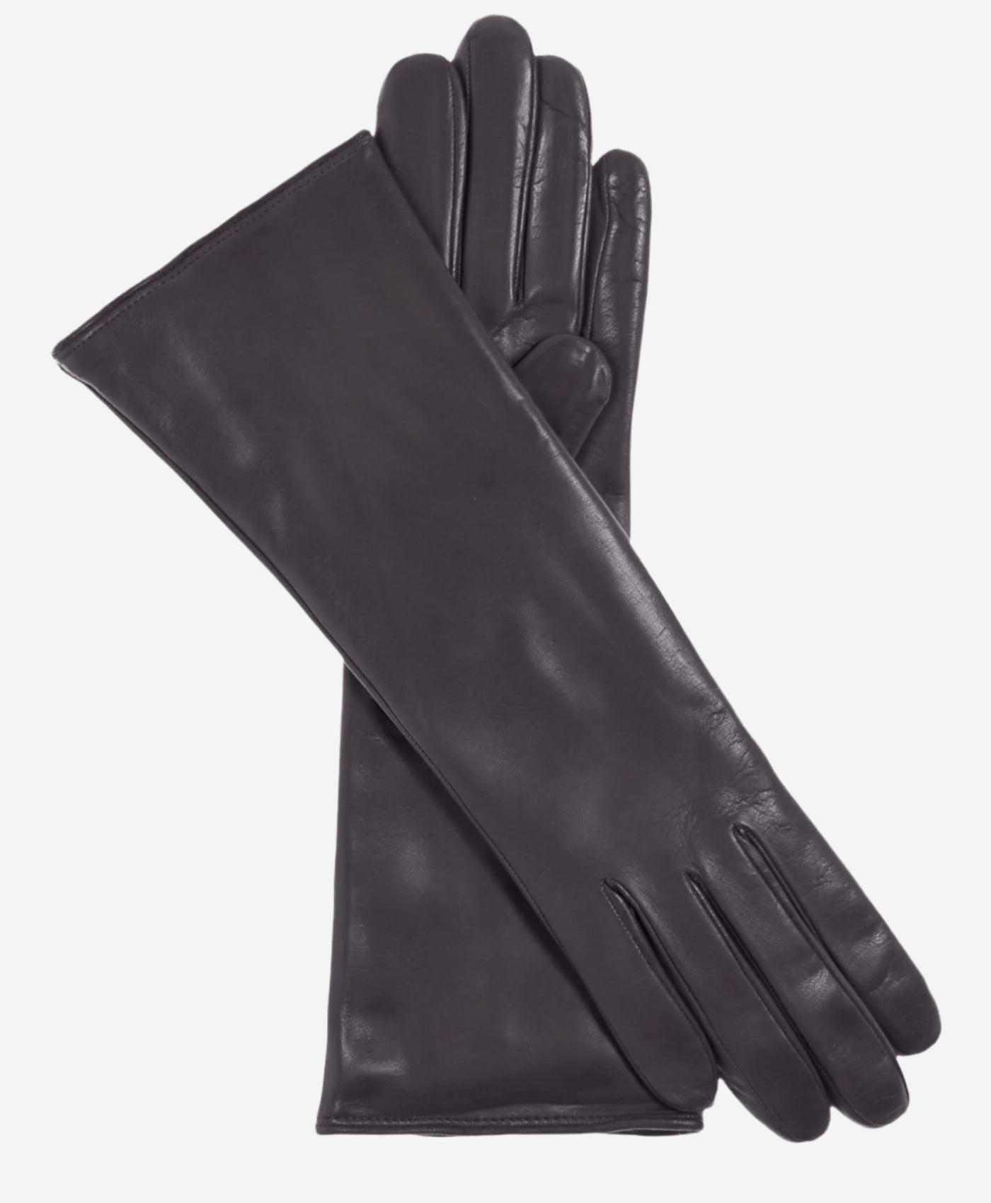 FC02W4 (charcoal) - Italian "4 Button Length" Cashmere Lined Leather Gloves - Leather Gloves Online - Luxury Leather Gloves - 1