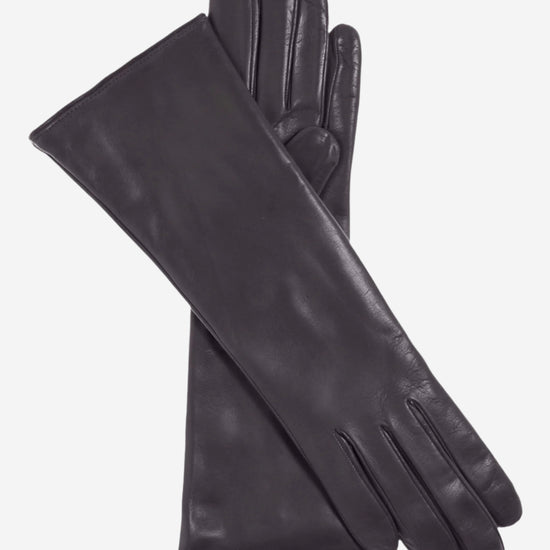FC02W4 (charcoal) - Italian "4 Button Length" Cashmere Lined Leather Gloves - Leather Gloves Online - Luxury Leather Gloves - 1