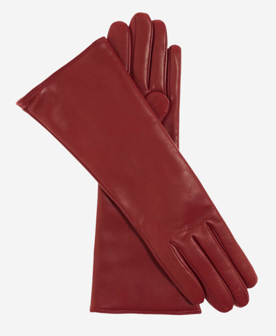 FC02W4 (claret) - Italian "4 Button Length" Cashmere Lined Leather Gloves