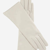 FC02W4 (ivory) - Italian "4 Button Length" Cashmere Lined Leather Gloves  - Leather Gloves Online - Luxury Leather Gloves - 1