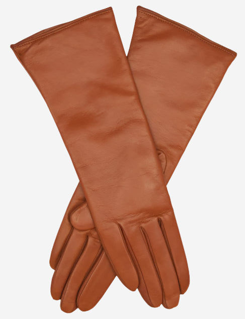 FC02W4 (medium brown) - Italian "4 Button Length" Cashmere Lined Leather Gloves
