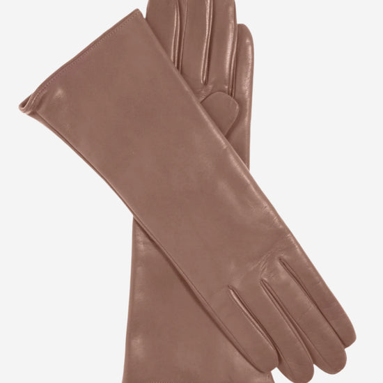 FC02W4 (mocha) - Italian "4 Button Length" Cashmere Lined Leather Gloves - Leather Gloves Online - Luxury Leather Gloves - 1