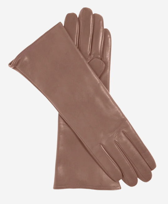 FC02W4 (mocha) - Italian "4 Button Length" Cashmere Lined Leather Gloves