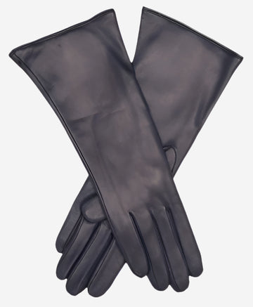 FC02W4 (navy) - Italian "4 Button Length" Cashmere Lined Leather Gloves - Leather Gloves Online - Luxury Leather Gloves - 1