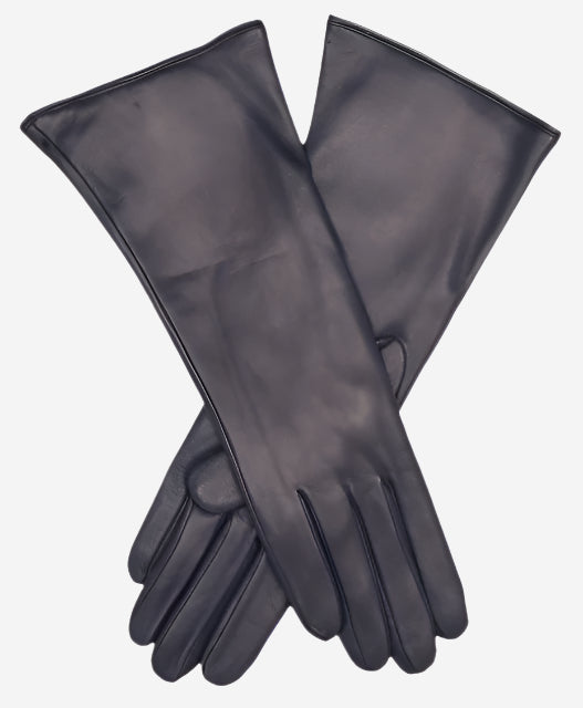 FC02W4 (navy) - Italian "4 Button Length" Cashmere Lined Leather Gloves