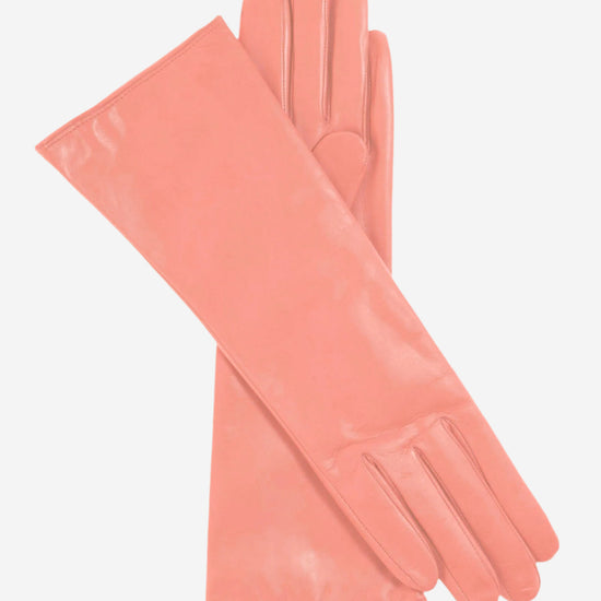 FC02W4 (pink) - Italian "4 Button Length" Cashmere Lined Leather Gloves - Leather Gloves Online - Luxury Leather Gloves - 1