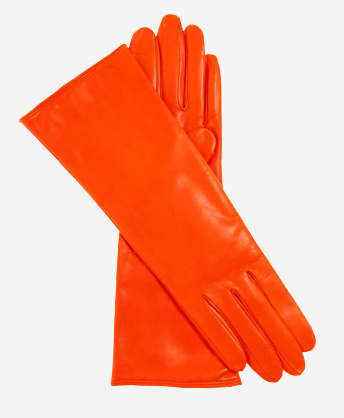 FC02W4 (pumpkin) - Italian "4 Button Length" Cashmere Lined Leather Gloves - Leather Gloves Online - Luxury Leather Gloves - 1