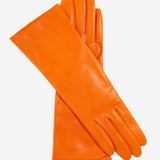 FC02W4 (tangerine) - Italian "4 Button Length" Cashmere Lined Leather Gloves - Leather Gloves Online - Luxury Leather Gloves - 1