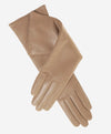 Leonora (beige) - Italian cashmere lined 6-button length leather gloves - Leather Gloves Online - Luxury Leather Gloves - 1