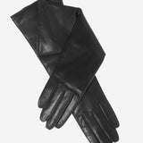 Leonora (black) - Italian "8 Button Length" Cashmere Lined Leather Gloves