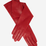 Leonora (red) - Italian cashmere lined 6-button length leather gloves - Leather Gloves Online - Luxury Leather Gloves - 2
