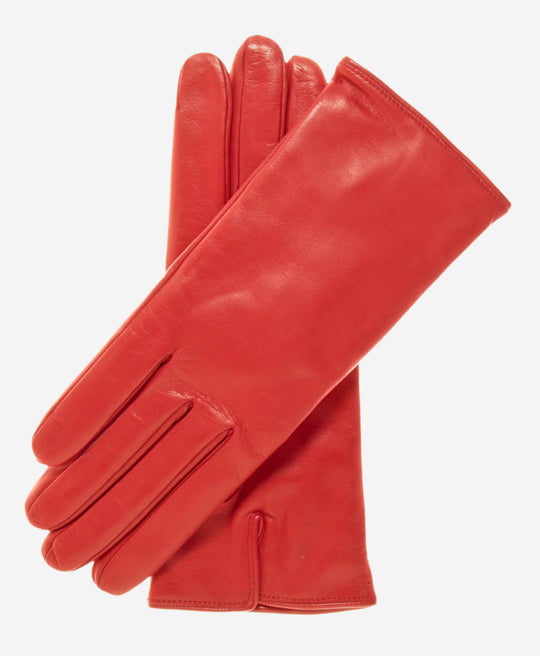 FC04 (red) - Women's Italian Cashmere Lined Leather Gloves