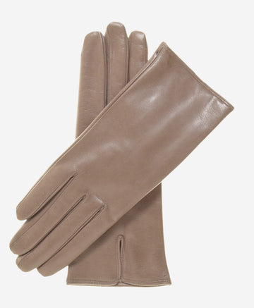 FC04 (taupe) - Women's Italian Cashmere Lined Leather Gloves - Leather Gloves Online - Luxury Leather Gloves - 2