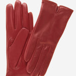 FC34 (cranberry) - Women's Touchscreen Italian Cashmere Lined Leather Gloves - Leather Gloves Online - Luxury Leather Gloves - 1