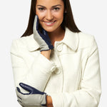 FC34 (grey) - Women's Touchscreen Italian Cashmere Lined Leather Gloves - Leather Gloves Online - Luxury Leather Gloves - 2