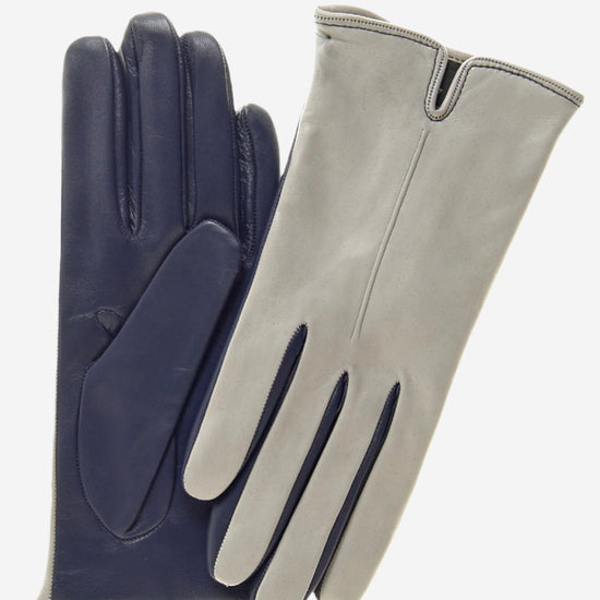 FC34 (grey) - Women's Touchscreen Italian Cashmere Lined Leather Gloves - Leather Gloves Online - Luxury Leather Gloves - 1