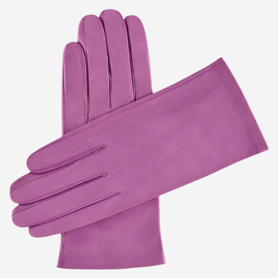 Sofia (purple) - Italian lambskin leather gloves with silk lining - Leather Gloves Online - Luxury Leather Gloves - 1
