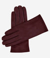 Sofia (burgundy) -  Italian lambskin leather gloves with silk lining - Leather Gloves Online - Luxury Leather Gloves - 2