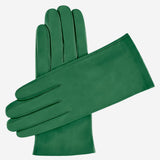 Sofia (olive) -  Italian lambskin leather gloves with silk lining - Leather Gloves Online - Luxury Leather Gloves - 2