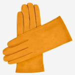 Sofia (canary) -  Italian lambskin leather gloves with silk lining - Leather Gloves Online - Luxury Leather Gloves - 1