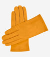 Sofia (canary) -  Italian lambskin leather gloves with silk lining - Leather Gloves Online - Luxury Leather Gloves - 1