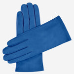 Sofia (blue) - Italian lambskin leather gloves with silk lining - Leather Gloves Online - Luxury Leather Gloves - 2