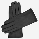 Sofia (grey) - Italian lambskin leather gloves with silk lining - Leather Gloves Online - Luxury Leather Gloves - 1