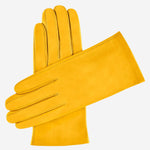 Sofia (golden rod) - Italian lambskin leather gloves with silk lining - Leather Gloves Online - Luxury Leather Gloves - 1