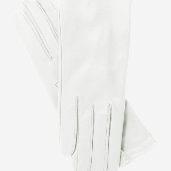 Sofia (ivory) - Italian lambskin leather gloves with silk lining - Leather Gloves Online - Luxury Leather Gloves - 1