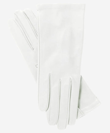 Sofia (ivory) - Italian lambskin leather gloves with silk lining - Leather Gloves Online - Luxury Leather Gloves - 1