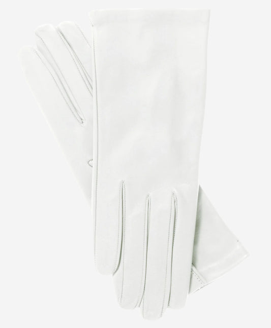 Sofia (ivory) - Italian lambskin leather gloves with silk lining - Leather Gloves Online - Luxury Leather Gloves - 1