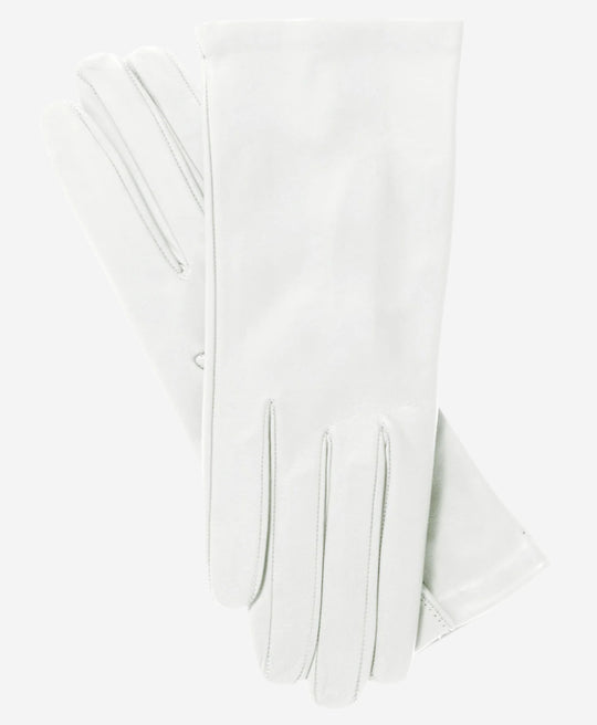 Sofia (ivory) - Italian lambskin leather gloves with silk lining