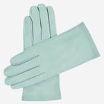 Sofia (sky) - Italian lambskin leather gloves with silk lining - Leather Gloves Online - Luxury Leather Gloves - 1