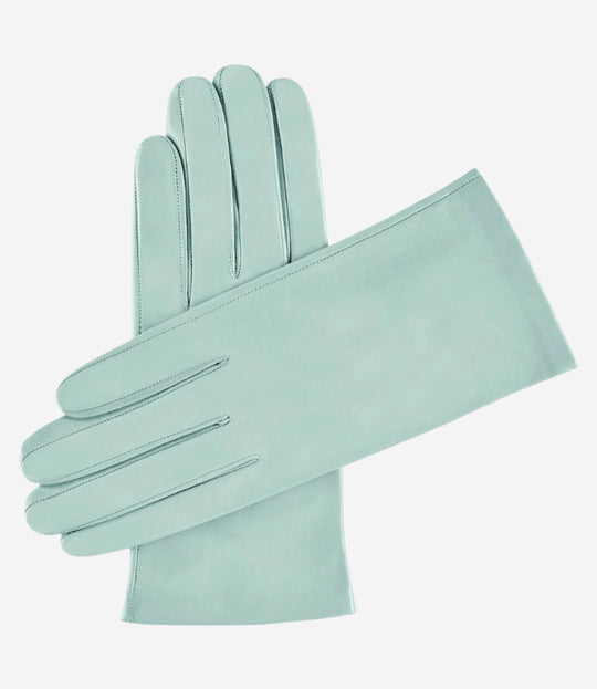 Sofia (sky) - Italian lambskin leather gloves with silk lining