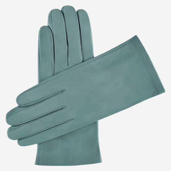 Sofia (teal) - Italian lambskin leather gloves with silk lining  - Leather Gloves Online - Luxury Leather Gloves - 1