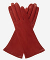 FS01W4 (deepred) - Italian "4 Button Length" Silk Lined Leather Gloves - Leather Gloves Online - Luxury Leather Gloves - 1