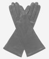 FS01W4 (grey) - Italian "4 Button Length" Silk Lined Leather Gloves  - Leather Gloves Online - Luxury Leather Gloves - 1