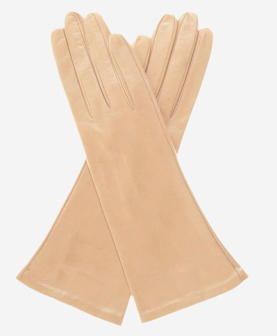 FS01W4 (rosewater) - Italian "4 Button Length" Silk Lined Leather Gloves