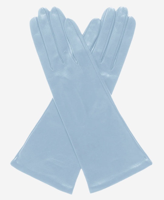 FS01W4 (sky) - Italian "4 Button Length" Silk Lined Leather Gloves