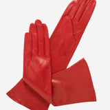 Elena (red) - Italian silk lined 6-button length leather opera gloves - Leather Gloves Online - Luxury Leather Gloves - 2