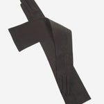 FS15W16SUEDE (black) - Italian Silk Lined Suede Opera Gloves - 16-Button Length - Leather Gloves Online - Luxury Leather Gloves - 1